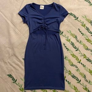 NWOT! Blue cutout bodycon dress
